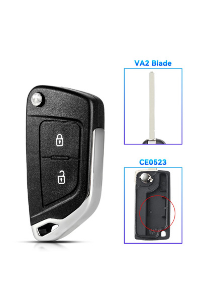 Choice 2B CE0523 VA2 KEYYOU 1PCS 2BUTTONS For Citroen С2 C4 С3 С5 C6 For Peug...