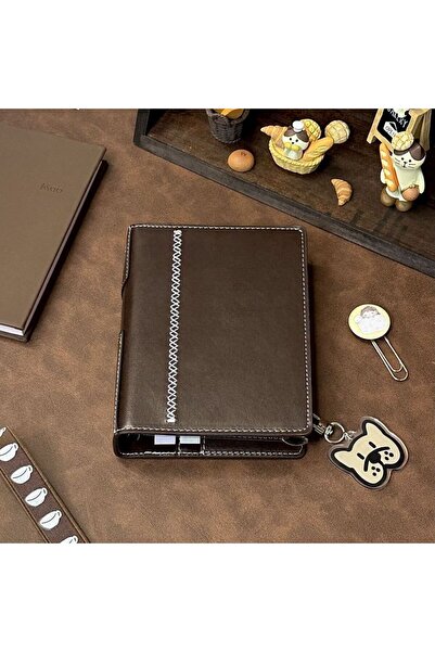 Choice دفتر يوميات جديد بتصميم كلاسيكي أسود أنيق بحجم A7 بحلقتين، قابل للفصل،...