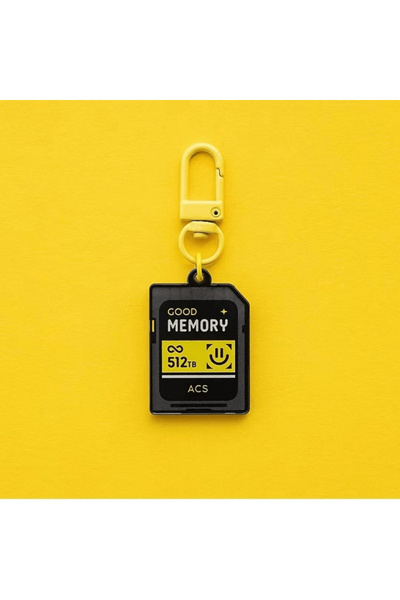 choice2 Yellow Aesthetic Memory Card Keychain - Viral TikTok Car Keychain, Cu...
