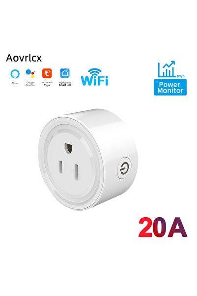 choice2 محول واي فاي ذكي أبيض من تويا، 20 أمبير، مزود بقابس أمريكي ثلاثي الأط...