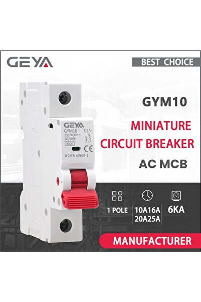 choice2 1 Pole C Curve 10A GEYA GYM10 1P MCB 10A 16A 20A 25A 220V/400V Mini C...