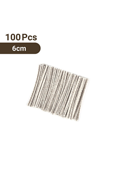 Choice 100 قطعة من فتائل شموع قطنية مشمعة، 6 سم، بأطوال 6/10/15/20 سم، بدون د...