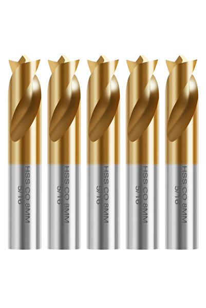Choice مجموعة رؤوس مثقاب لحام نقطي ذهبية 8 مم، 5 قطع، مصنوعة من فولاذ عالي ال...