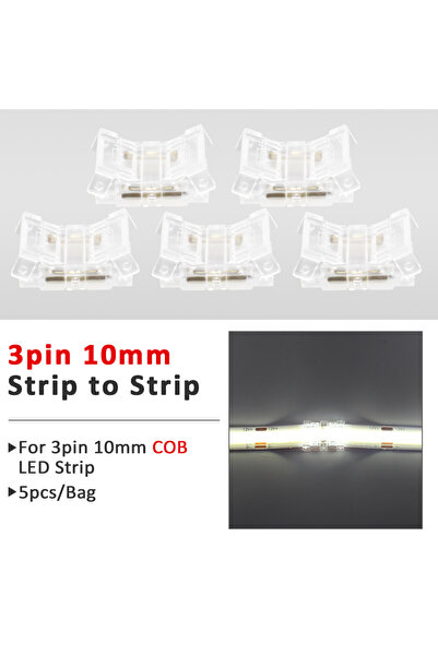 Choice12 موصلات شريط LED من 5 قطع، 3 دبابيس، 10 مم، COB، SMD، ثنائية وثلاثية ...