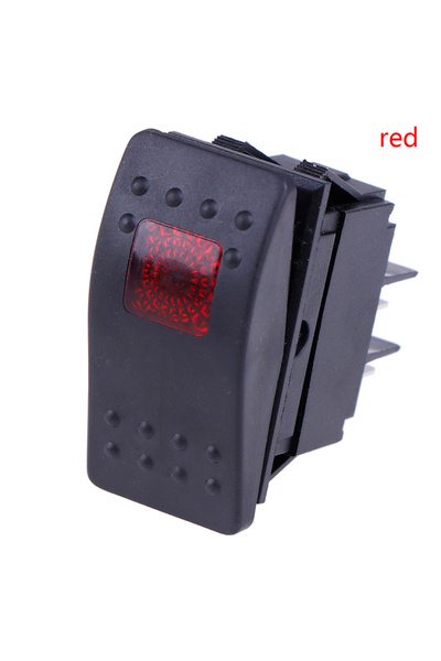 Choice مفتاح تشغيل/إيقاف أحمر 12 فولت/35 أمبير للسيارات والقوارب البحرية، زر ...