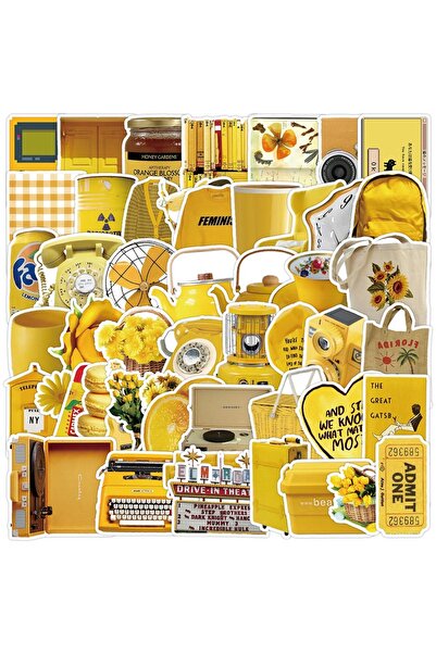 Choice 50PCS 50PCS Ins Style Yellow Household Small Items Waterproof Graffiti...