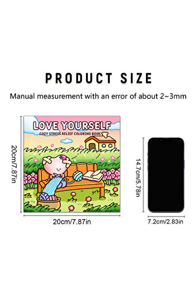 Choice كتاب تلوين "أحب نفسك" للكبار، مقاس 20×20 سم، 24 صفحة، يتميز بنمط جريء ...