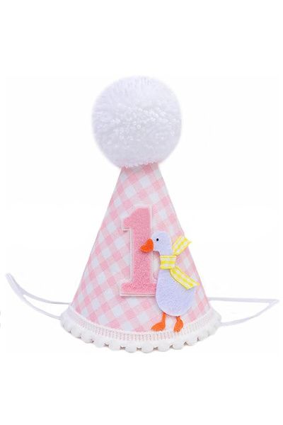 Choice قبعة عيد ميلاد صغيرة وردية اللون من نيو غوس، مناسبة للأطفال والكبار، ب...