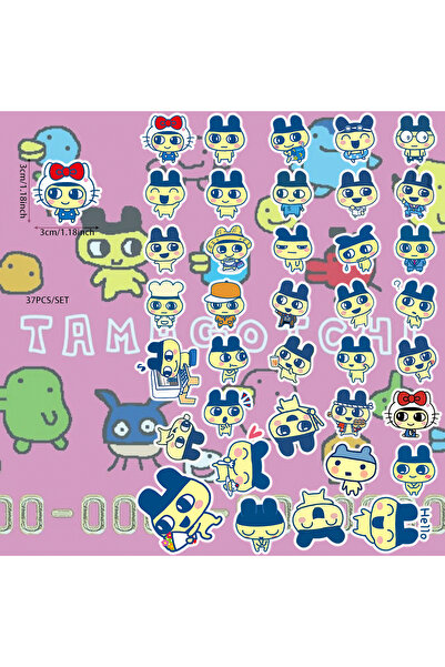 Choice 124X-Mametchi، 37 قطعة من ملصقات كرتونية لطيفة بأشكال متنوعة لشخصية ما...