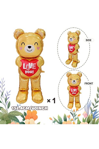 Choice بالون دب الحب الكبير على شكل قلب، مقاس 60 بوصة، لتزيين حفلات عيد الحب،...