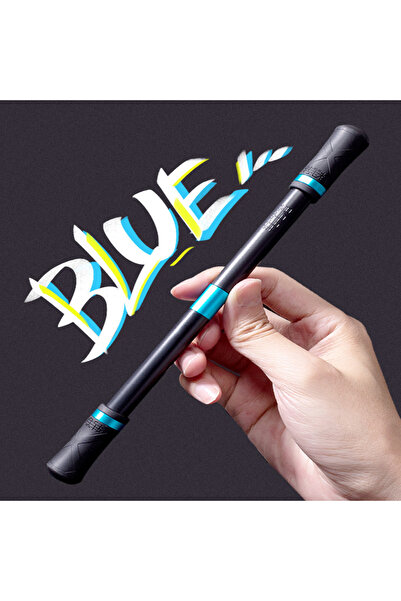 Choice قلم دوار أزرق مبتكر مضاد للانزلاق - قلم جل دوار لتخفيف التوتر للبالغين...