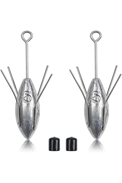 Choice 5 أونصة (141 غرام) - قطعتان من ثقل سبوتنيك ذو الذيل الطويل لصيد الأسما...