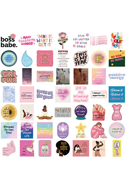 Choice ٥٢ قطعة من ملصقات لوحة الرؤية التحفيزية، ملصقات يمكنك صنعها بنفسك، ملص...