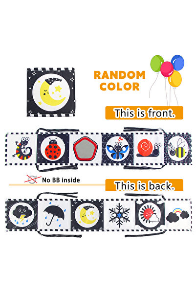 Choice1 كتاب قماشي لفرش الأطفال بتصميم حشرات، لعبة حسية عالية التباين للأطفال...