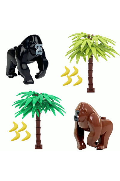 Choice مجموعة بناء قرد الغابة والغوريلا B71-01 M مع موزة