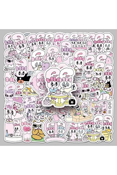 Choice ٥٠ قطعة من ملصقات إستر الأرنب الكرتونية المصنوعة من مادة PVC، مناسبة ل...