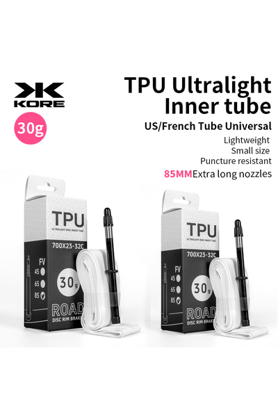 Choice White 2pcs 2Pcs KORE Bicycle TPU Inner Tire 700x23-32C Road Bike US/Fr...