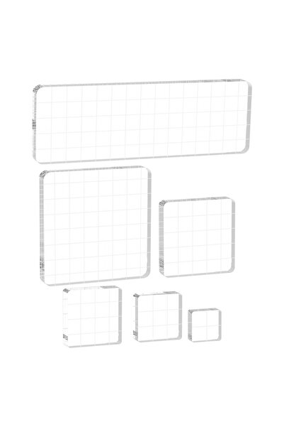 Choice1 مجموعة من 6 قطع مربعة الشكل من طوابع الأكريليك، تتضمن 6 قطع من طوابع ...
