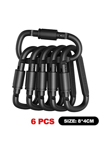 Choice مجموعة كارابين سوداء مكونة من 6 قطع، تتضمن 4-6 قطع، مناسبة للتخييم وال...