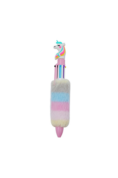 Choice1 2 New girl cartoon unicorn plush ballpoint pen children cute six-colo...