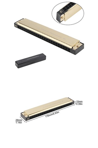 Choice C 24 hole Tremolo 1 10 Hole 24 Hole Harmonica 8K Titanium Tremolo Tone...
