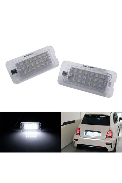 Choice 2x LED License Number Plate Light For 2007+ Fiat 500 500C 312 Abarth 5...