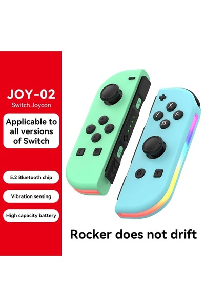 Choice وحدة تحكم لاسلكية باللونين الأخضر والأزرق لجهاز نينتندو سويتش NS/OLED/...