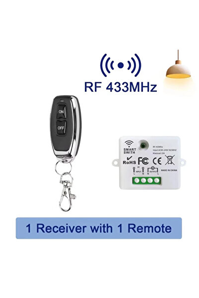 choice2 1Remote 1Receiver Mini Wireless Smart Light Switch with Remote Contro...