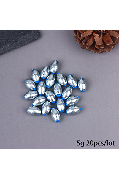 Choice 5 غرامات، 20 قطعة/عبوة، أثقال صيد مجوفة على شكل زيتون مصنوعة من سبائك ...