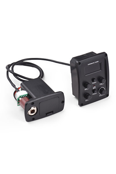 Choice لاقط جيتار صوتي أسود، معادل صوت رباعي النطاقات (باس/ميدل/تريبل/بريس)، ...