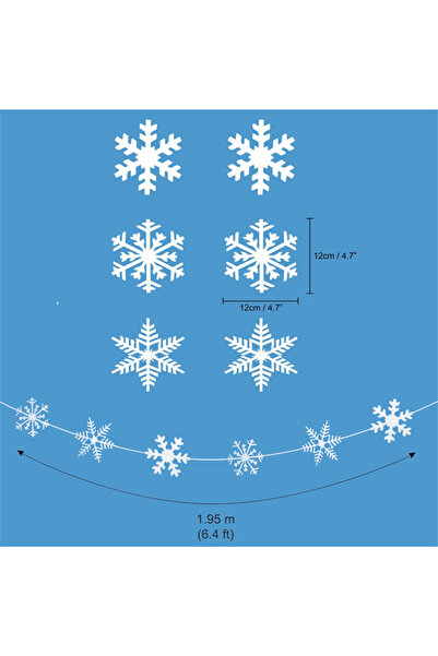 Choice 1pc white Snowflake Hanging Decorations for Winter Wonderland Party, C...