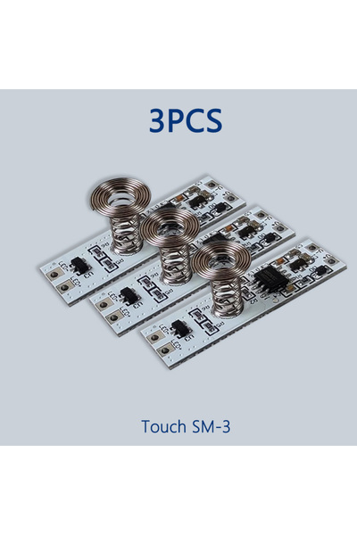 Choice3 Stepless Dimming 3PCS 3-Level Touch Dimmer Switch, Mini Built-in 3.7V...