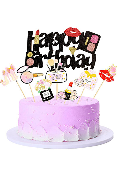 Choice 15 قطعة (4 قطع) من زينة كعكة مستحضرات التجميل المصنوعة من الراتنج - أح...