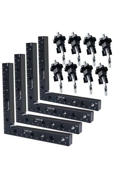 Choice مجموعة من 12 قطعة من مربعات تحديد المواقع السوداء بزاوية 90 درجة، مشاب...