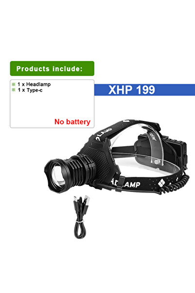 Choice مصباح أمامي LED فائق السطوع قابل لإعادة الشحن، بدون بطارية، موديل 2025...