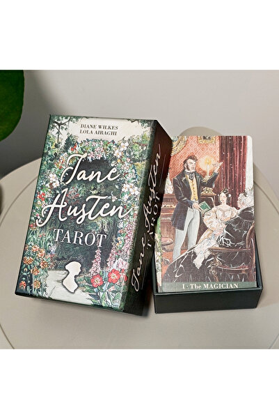Choice مجموعة أوراق تاروت جين أوستن الخضراء في علبة صلبة - مجموعة أوراق عرافة...