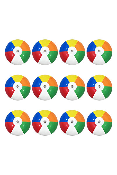 Choice مجموعة متعددة من 12 كرة شاطئ ملونة مقاس 30 سم، كرات لعب كلاسيكية قابلة...