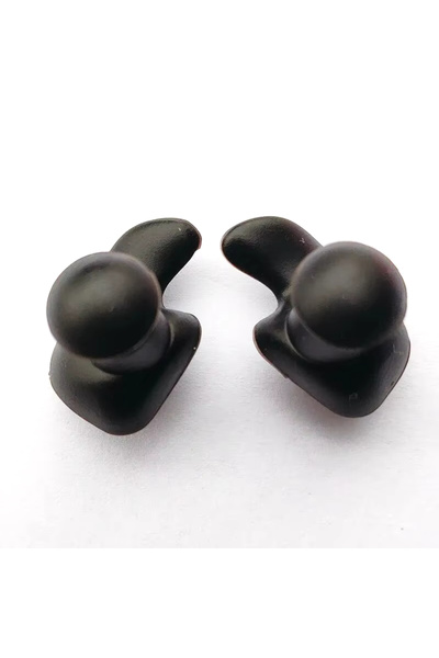 Choice سدادات أذن سوداء متينة ومقاومة للماء، بتصميم كلاسيكي، زوج واحد، مناسبة...