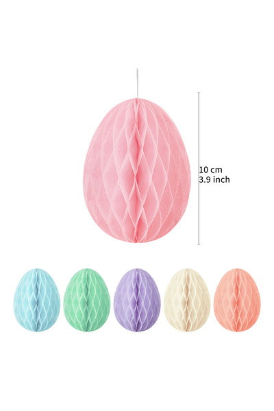 Choice J0265 6pcs Easter egg honeycomb pendant party decoration Holiday Easte...