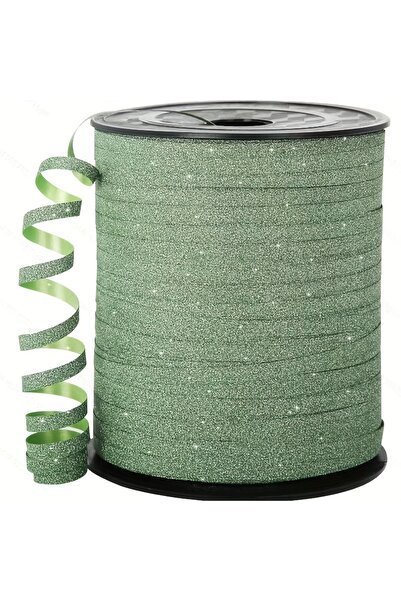 Choice1 شريط أخضر لامع بألوان قوس قزح بطول 250 ياردة، يُستخدم كحزام بالونات ل...