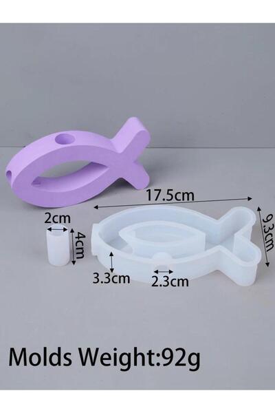 Choice قالب سيليكون ثلاثي الأبعاد لحامل شموع على شكل سمكة، يمكنك صنعه بنفسك، ...