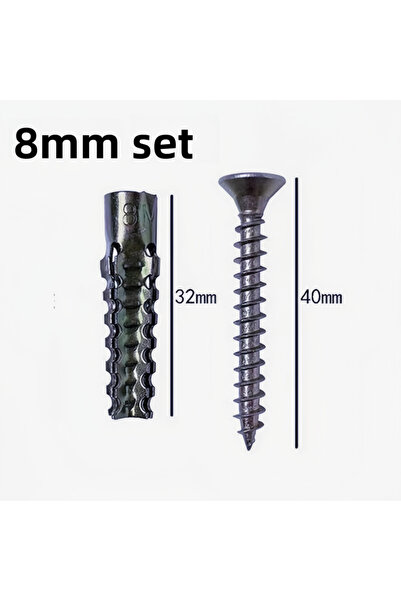 choice2 8mm-50 Sets 50/100Sets Metal Expansion Tube Self Tapping Screws Sets ...