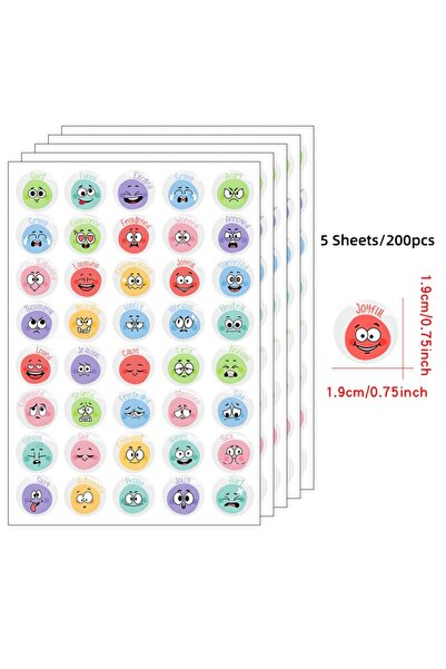 Choice3 D 200 قطعة ملصقات تعبيرية عن المشاعر والأحاسيس، ملصقات مزاجية مضحكة ل...
