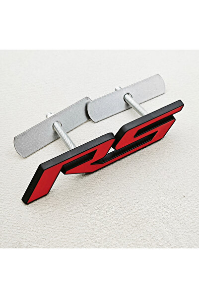 Choice7 شعار سيارة معدني ثلاثي الأبعاد باللونين الأحمر والأسود، RS، ملصق للشب...