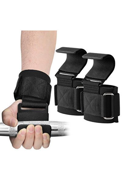 Choice Hooks-Black Fitness Weight Lifting Hooks for Men & Women (Pair), Weigh...