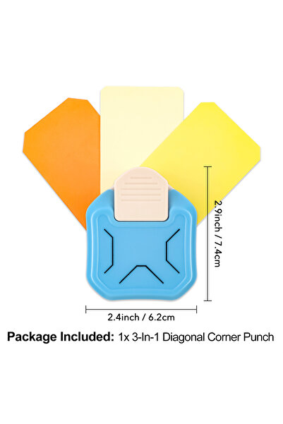 Choice Diagonal Corner 3-In-1 Corner Rounders Corner Embosser Corner Cutter,3...