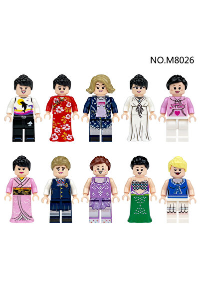 Choice M8026 10 فتيات 8026 زي مدرسي تشيونغسام تنورة زفاف مكعبات بناء صغيرة