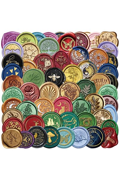 Choice 64PCS 64Pcs Wax Seal Stamp Graffiti Stickers - Waterproof DIY Decor fo...