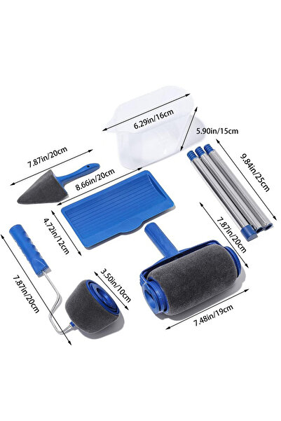 Choice 6pcs set Professional Paint Rollers Corner Paint Brush Foam Interior T...