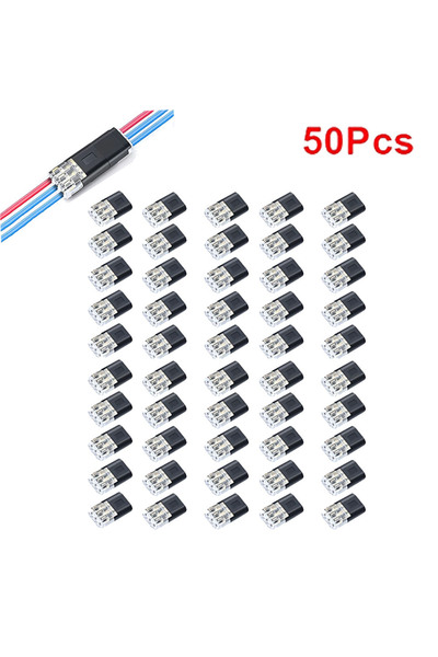 Choice4 50 Pcs 10/20/30/40/50Pcs Terminal Blk Connectors, 3-Pin Bidirectional...
